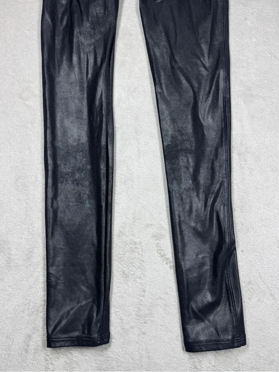 Spanx Faux Leather Crackle Black Leggings Size Small - Picture 12 of 16